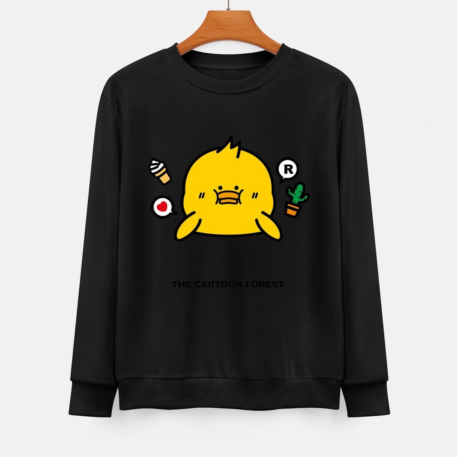 Front Patterned Long Sleeve TopPromotional Neutral